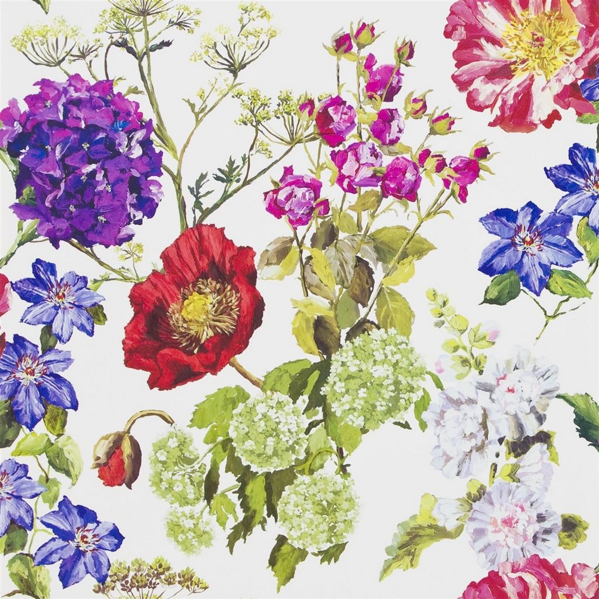 Alexandria Wallpaper P623 By Designers Guild In Magenta Multi